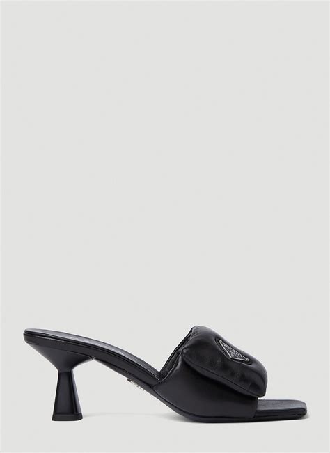 prada heel mules|Prada slides women's.